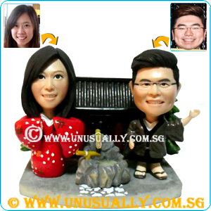 Custom 3D Lovely Japanese Theme Couple Figurines